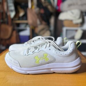 Under Armour Charged Running Shoes White Green Women’s US 11